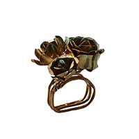 Kim Seybert - Bouquet Napkin Ring in Gold - Set of 4