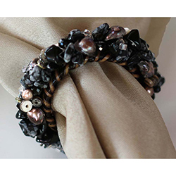 Jewelled Napkin Ring Blackberries - Set of 4 by Calaisio