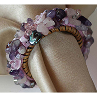 Jewelled Napkin Ring Lilac - Set of 4 by Calaisio