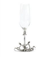 Octopus Pewter Stem Champagne Flute- Vagabond House