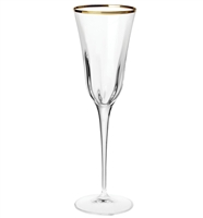 VIETRI - Optical Gold Champagne Glass