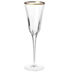 VIETRI - Optical Gold Champagne Glass