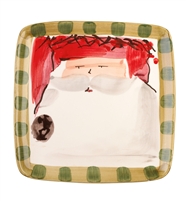 Old St. Nick Red Hat Square Salad Plate by VIETRI