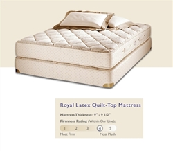 Royal Latex Quilt-Top Mattress and Box Spring by Royal Pedic