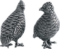 Pewter Quail Salt and Pepper Shakers (Set of 2) by Vagabond House