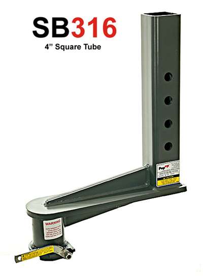 16 in. 4 in. square gooseneck extension for short-bed  trucks