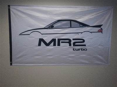 TOYOTA MR2 TURBO 3FT X 5FT / WHITE