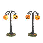 Halloween Village Lit Hallows Eve Street Lamps