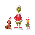 Department 56 Grinch Village Grinch, Max & Cindy-Lou Who
