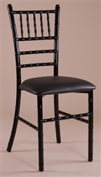 Wholesale Price for Black Chiavari Metal Chair w Free Cushion