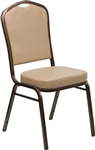 BEIGE SOLID FABRIC BANQUET CHAIR