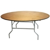 Wood Free Shipping  66"  Wood Round Folding Table-Cheap Plywood Tables.