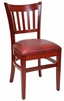 Restauant Chair Cherry Verticle Back
