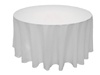 White 70" Round Tablecloth