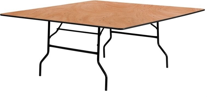 72" Square wood Folding Table