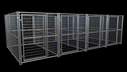 4 Run Dog Kennel 5x10