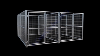 Multiple Dog Kennels 2-Run Dog Kennel 6x12