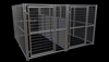 Multiple Dog Kennels, 2-Run Dog Kennel with Fight Guard Divider 5x10
