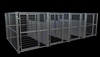 4-Run Dog Kennel w/Fight Guard Divider 5x10