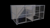 2-Run Indoor/Outdoor Dog Kennels with Fight Guards 6'W x 6'L x 6'H