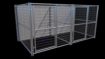 2-Run Indoor/Outdoor Kennels 6'W x 6'L x6'H