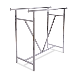 Heavy Duty Adjustable Chrome Double Bar Rack with V-Brace