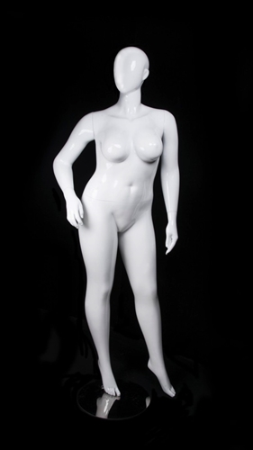 Glossy White Plus Size 16 Female Mannequin