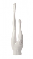 Upside Down Female Legs Pant Form Mannequin Matte White