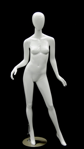 Egghead Female Mannequin - Arms Open in Gloss White Finish