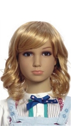 Blonde Female Child Mannequins wig