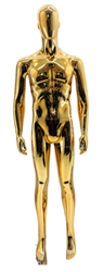 Male Mannequin Egghead Gold Chrome - Pose 5