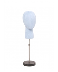 Light Blue Egghead Form Display with Adjustable Base