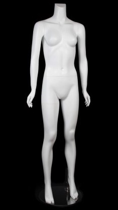 Female Mannequin Matte White Headless Changeable Heads