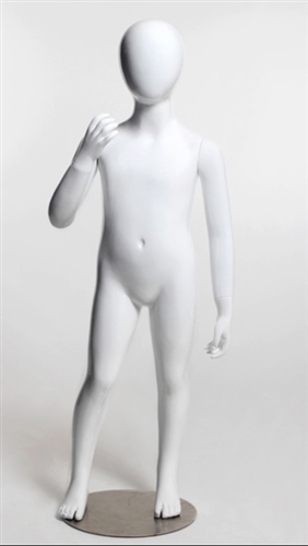 2 Year Old Child Mannequin in Glossy White from Zing Display