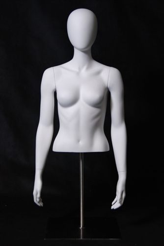 Torso Display, Female White Matte