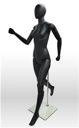 Fully Posable Female Mannequin - Matte Black