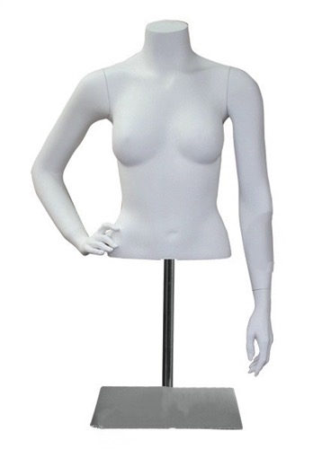 Photo: Female Mannequin Form | Half Torso Female Headless Display Form with Arms