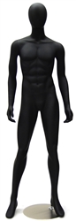 Egghead Male Mannequin with a matte black finish.