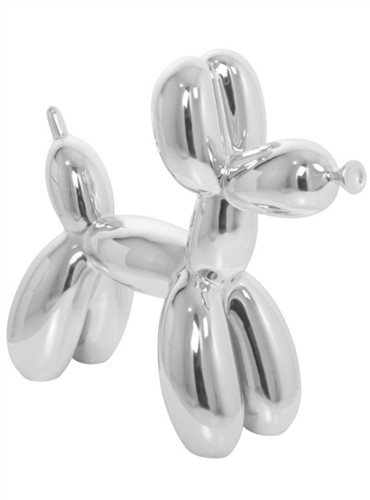 Metallic Silver Balloon Animal Dog Mannequin