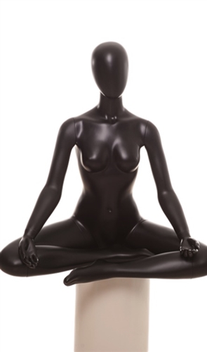 Yoga Mannequin Female in Pearl White made of Fiberglass