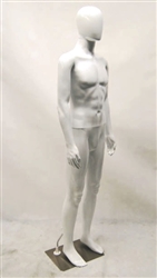 Unbreakable Male Egghead Mannequin in White