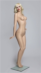 Realistic Flirty Female Flesh Tone Mannequin Left Hand on Hip