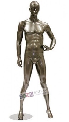 Abstract Male Mannequin Metallic Gold Hand on Hip