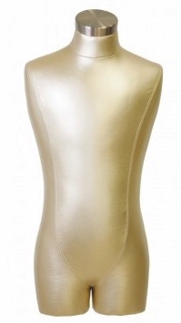 Metallic Gold Male Torso Display Form