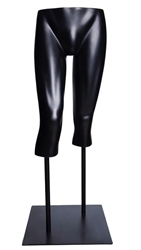 Matte Black Male Mannequin Legs Walking