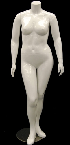 Plus Size Female Mannequin Headless in White