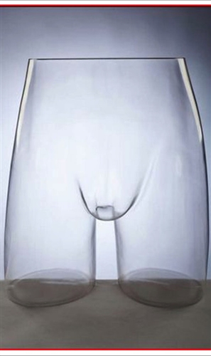 Clear Male Butt Form made of Unbreakable Plastic