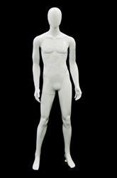 Unbreakable Male Egghead Mannequin in Glossy White