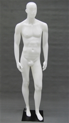 Male Mannequin in Unbreakable White Plastic from www.zingdisplay.com