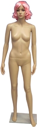 Unbreakable Female Mannequin in Tan with Facial Features